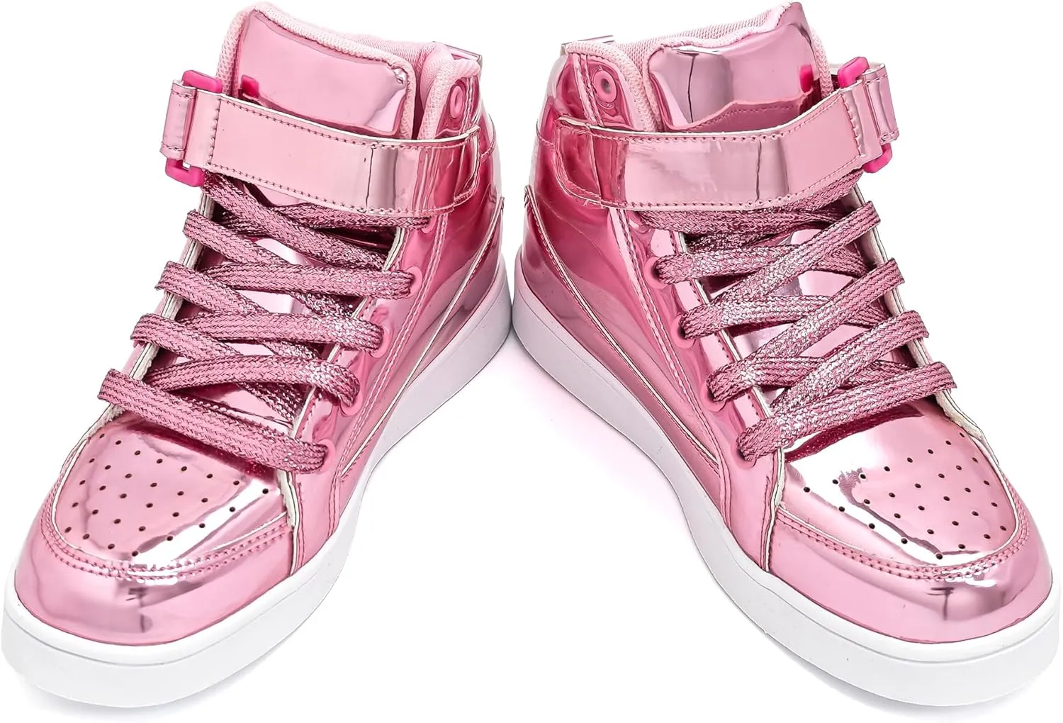 IGxx Sequins Shoes for Kids Boys Fashion Sparkle Gold Shoes Bling Shiny High Top Sneakers Girls Hook&Loop