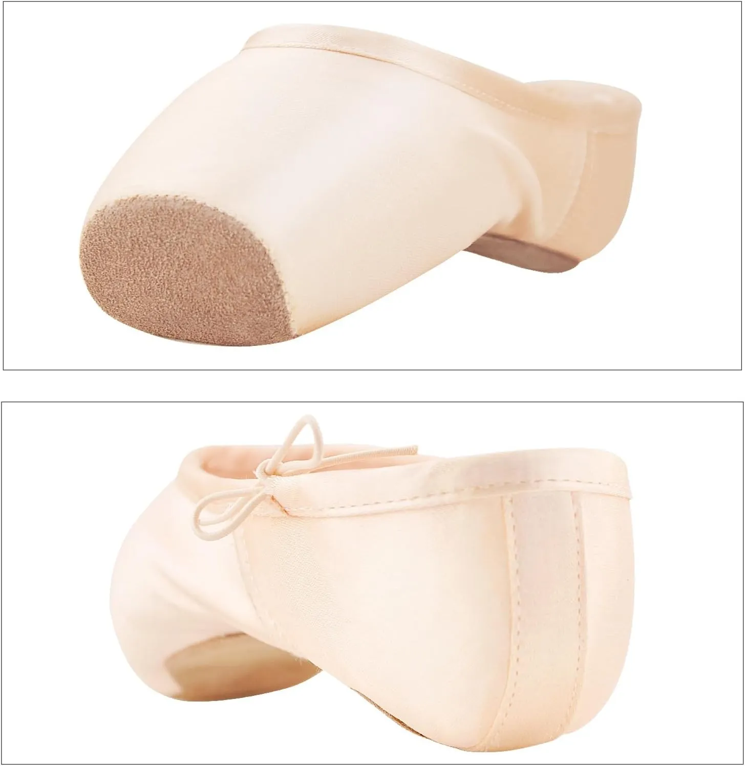 IJONDA Pointe Shoes for Women, Professional Performance Grade Ballet Shoes, Girls Flats Dance Slippers