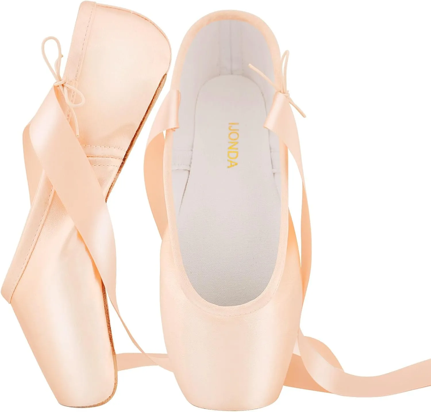 IJONDA Pointe Shoes for Women, Professional Performance Grade Ballet Shoes, Girls Flats Dance Slippers
