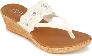 ITALIAN Shoemakers Womens Freely Wedges 8 White