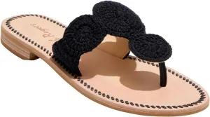 Jack Rogers Jacks Crochet Sandals Black 5.5 M