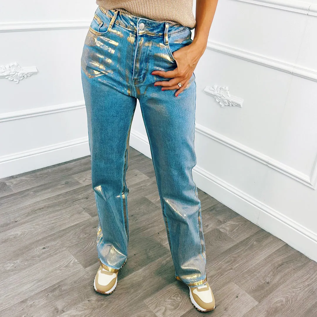 Jeans Shiny Blauw