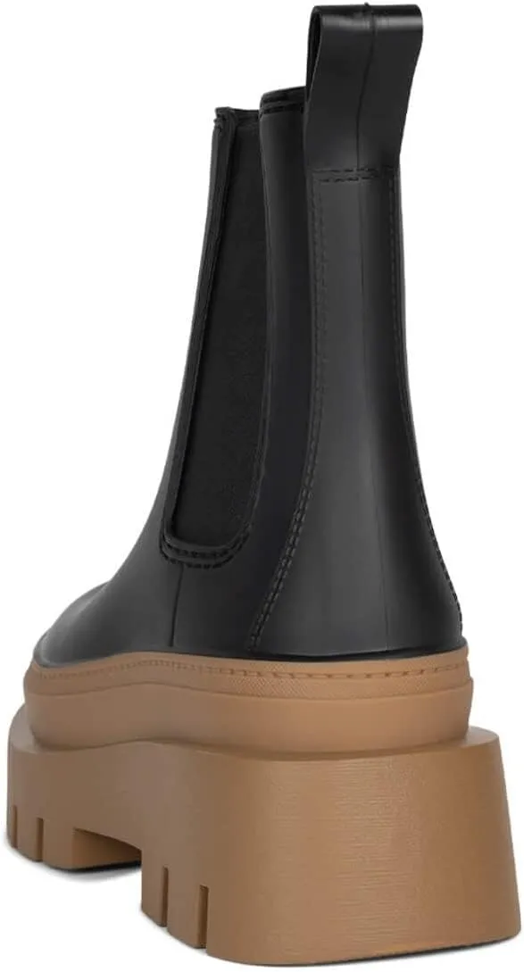 Jeffrey Campbell RAIN-Storm Rain Boots Brown Honey