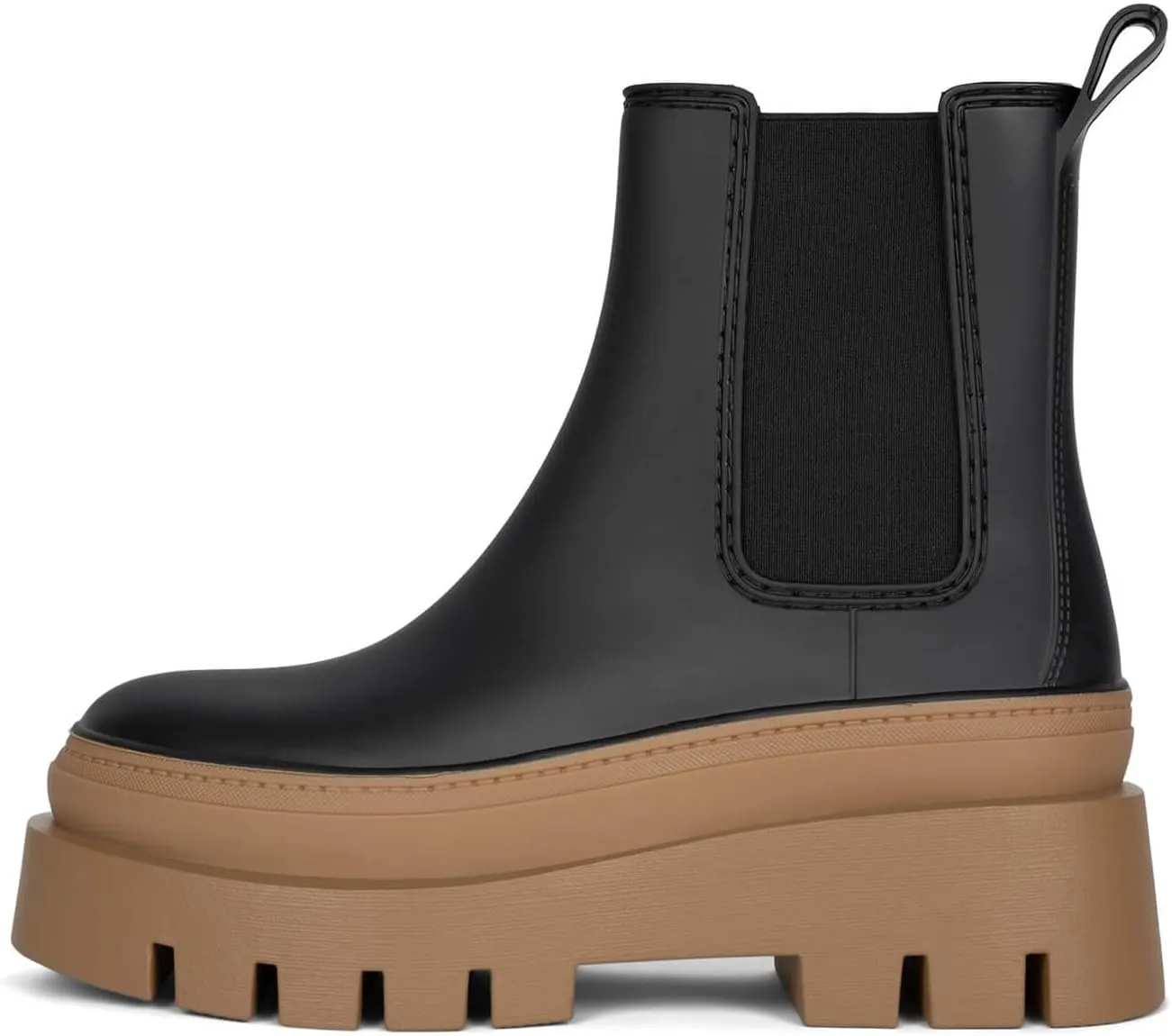 Jeffrey Campbell RAIN-Storm Rain Boots Brown Honey