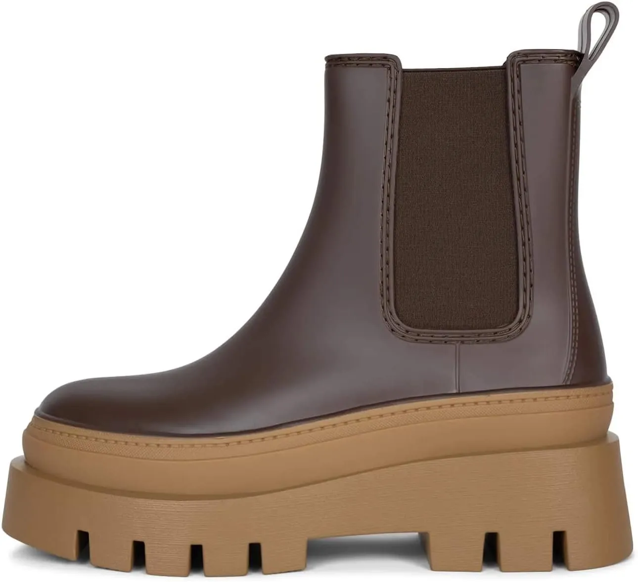 Jeffrey Campbell RAIN-Storm Rain Boots Brown Honey