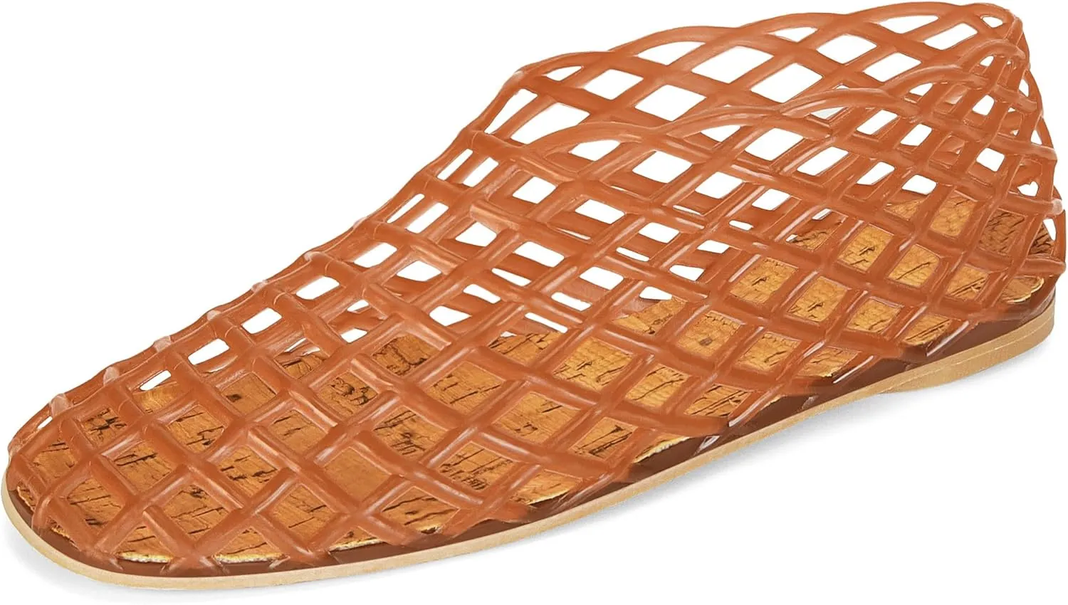 Jelly Mesh Ballet Flats for Women Fishnet PVC Clear Hollow Jellies Sandals Comfortable Beach Ballerina Flats Shoes