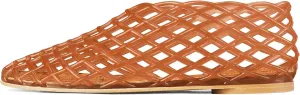 Jelly Mesh Ballet Flats for Women Fishnet PVC Clear Hollow Jellies Sandals Comfortable Beach Ballerina Flats Shoes