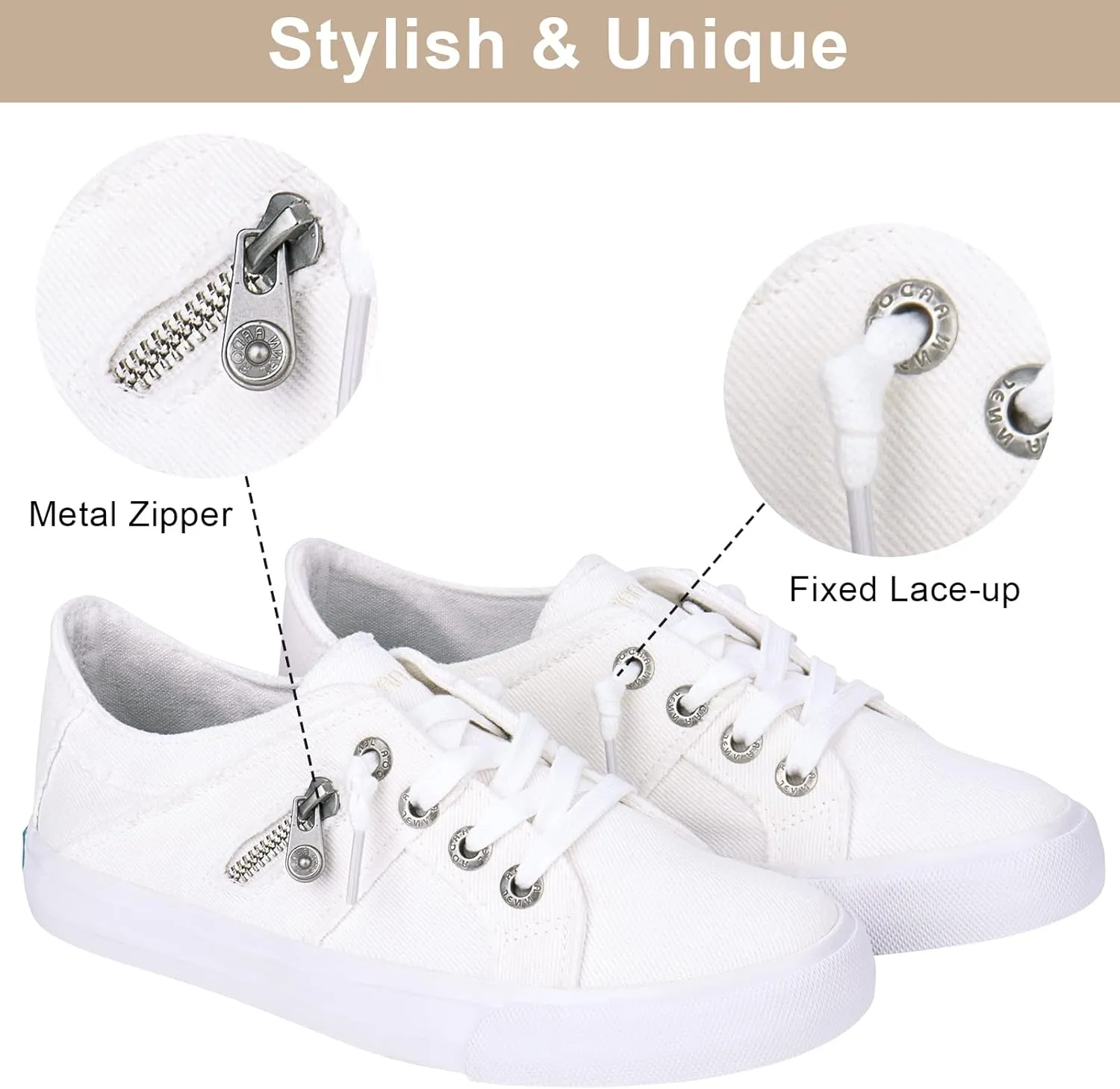 JENN ARDOR Women’s Fashion Sneakers Slip On Shoes Women Sneakers Canvas Shoes Womens Tennis Comfortable Walking Flats for Womens Casual Shoes