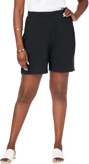 Jessica London Women's Plus Size Soft Ease Knit Shorts
