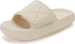 Joomra Slides for Women and Men Recovery Pillow Slippers Diabetic Sandals | Adjustable Strap | Dual Cushioned Thick Sole