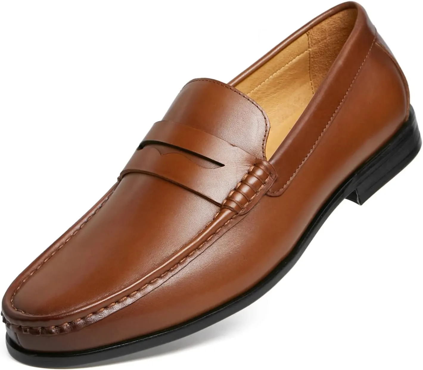 Journey West Mens Penny Loafers with Genuine Leather Business Dress Slip on Loafer Shoes for Men