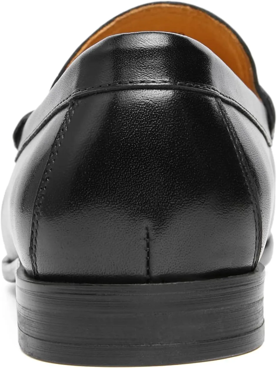 Journey West Mens Penny Loafers with Genuine Leather Business Dress Slip on Loafer Shoes for Men