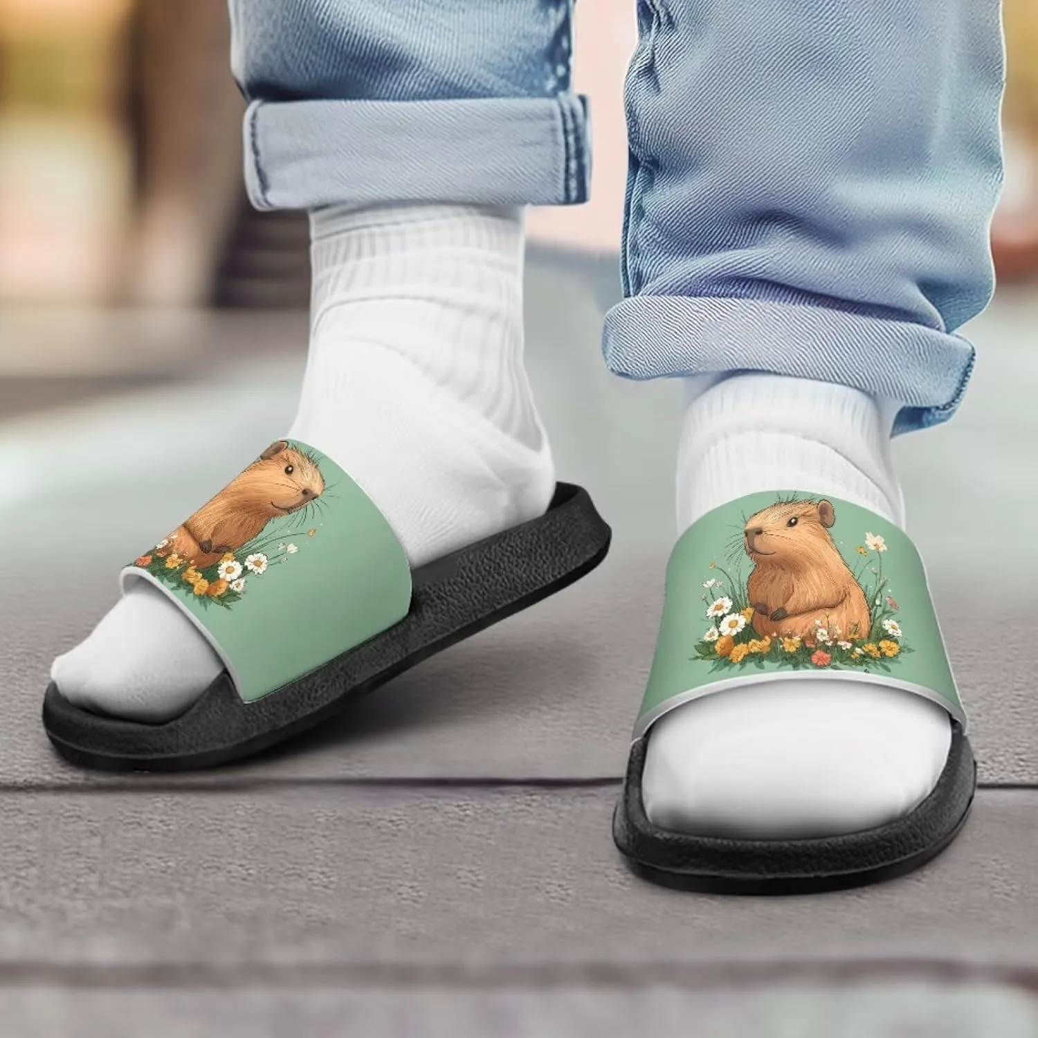JoyLamoria Animals Design Sandals House Slides Kids Cloud Slippers Cushioned Non Slip Indoor Outdoor Lightweight Open Toe Comfy