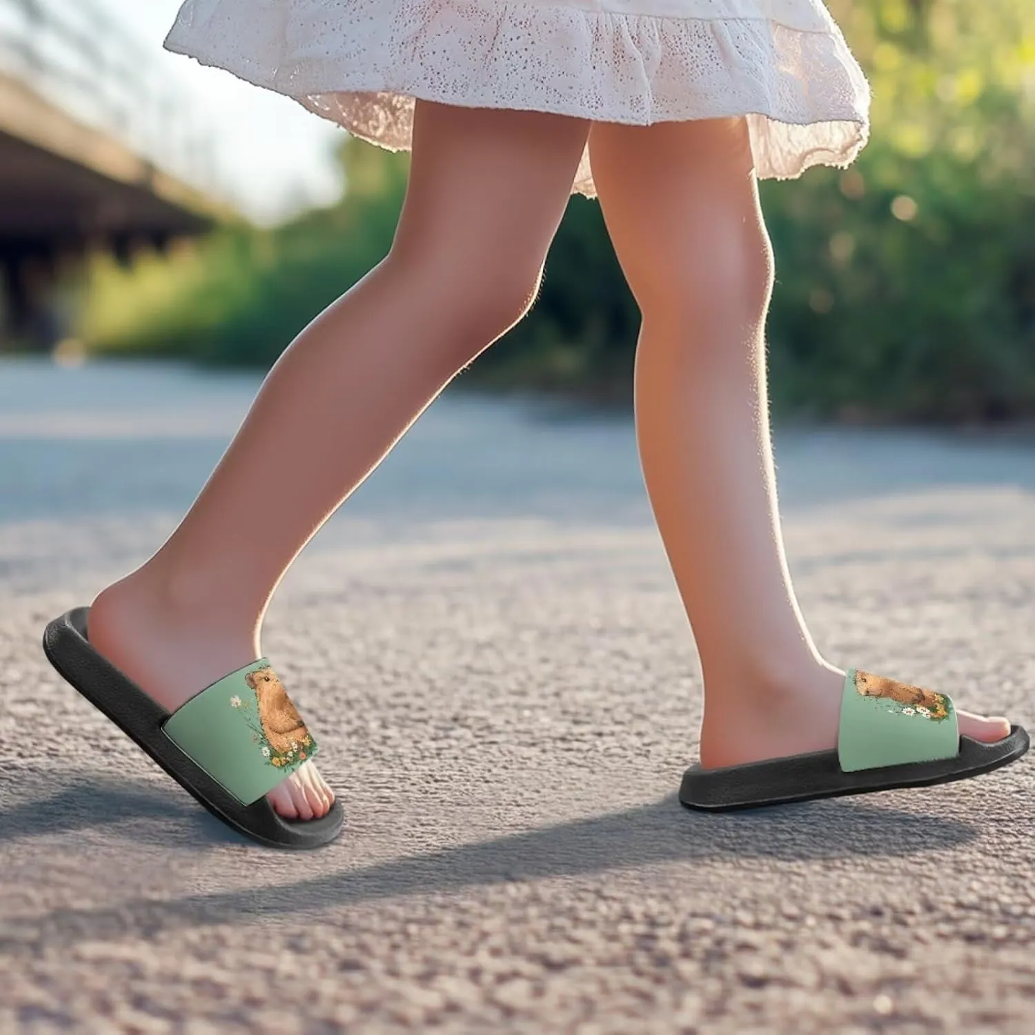 JoyLamoria Animals Design Sandals House Slides Kids Cloud Slippers Cushioned Non Slip Indoor Outdoor Lightweight Open Toe Comfy