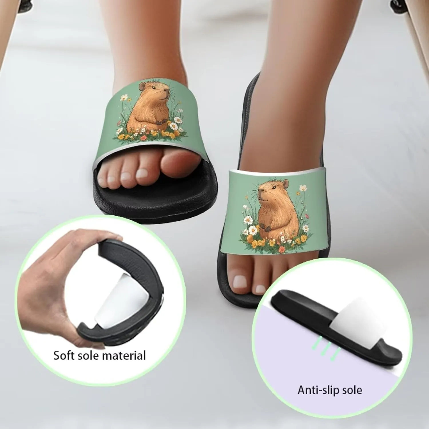 JoyLamoria Animals Design Sandals House Slides Kids Cloud Slippers Cushioned Non Slip Indoor Outdoor Lightweight Open Toe Comfy