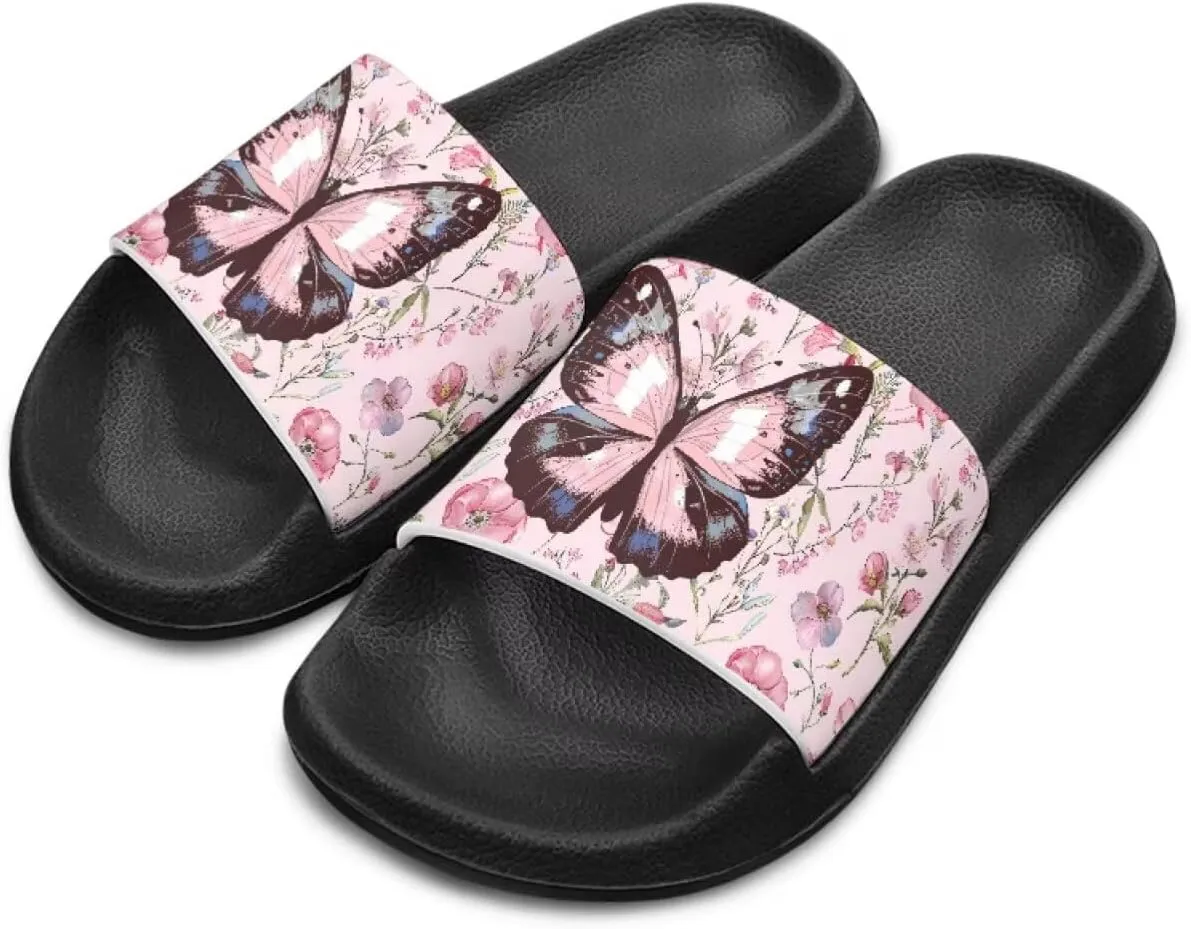 JoyLamoria Animals Pattern Sandals House Slides for Kids Pillow Slippers Comfy Cushioned Pool Beach Lightweight Open Toe