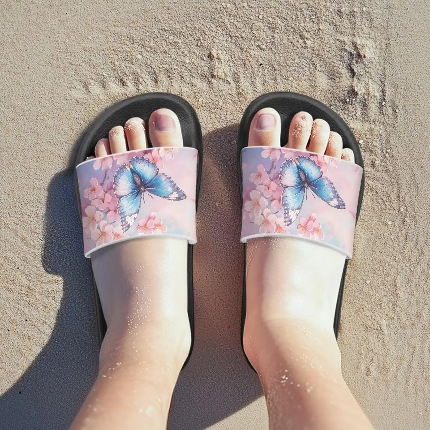 JoyLamoria Animals Print Sandals House Slides Kids Unisex Cloud Slippers Cushioned Non-Slip Shower Beach Pool Open Toe Comfy