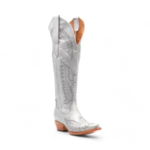 Jude Women's Silver Leather Boots