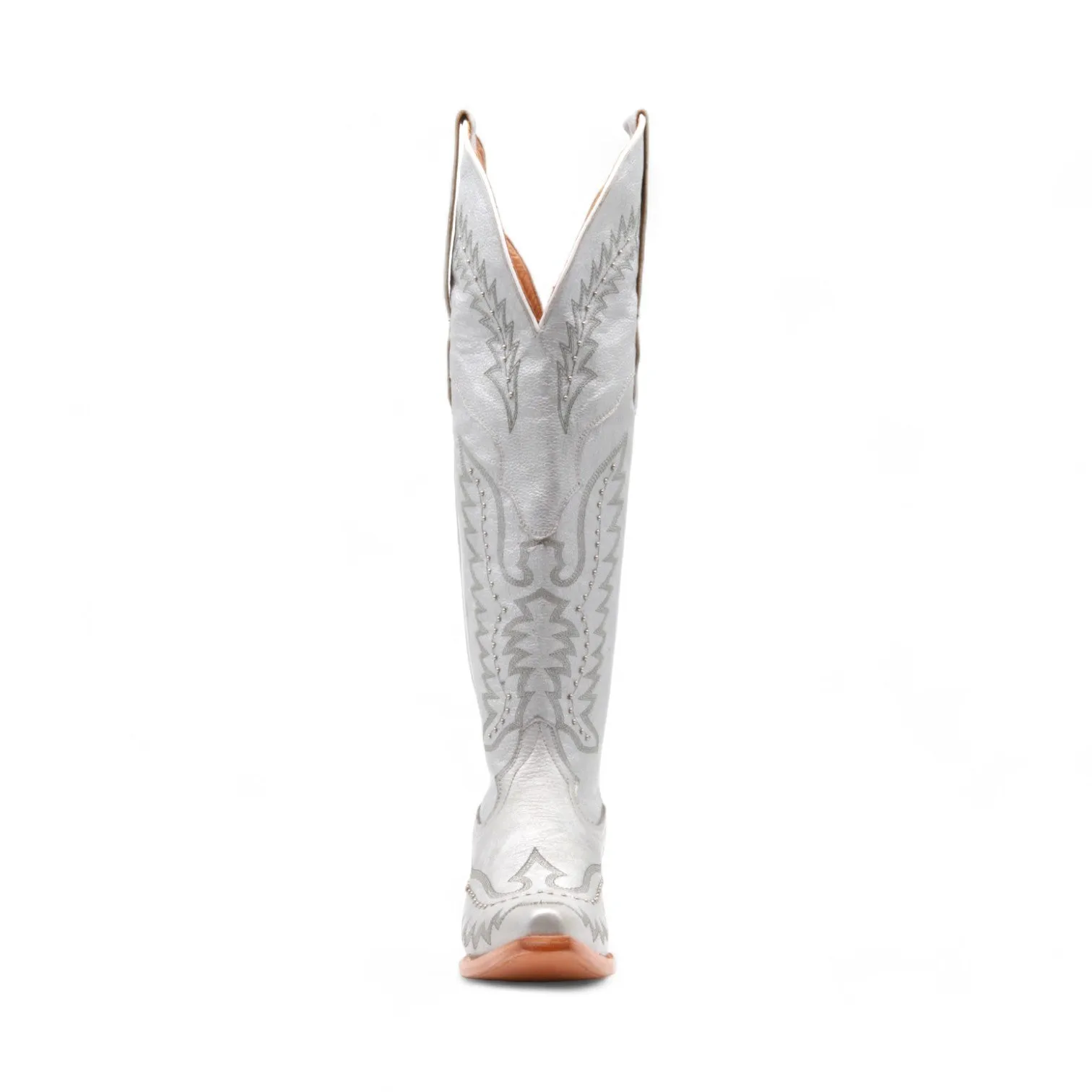 Jude Women's Silver Leather Boots