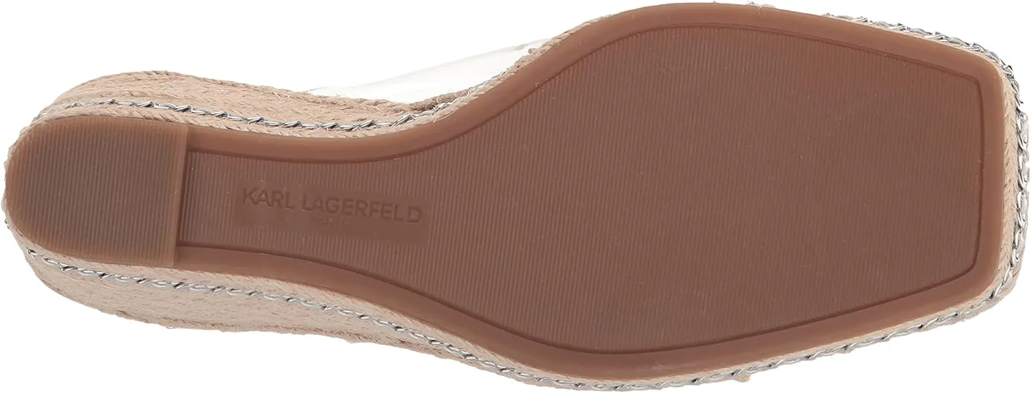 Karl Lagerfeld Paris Women's Corissa Slip on Espadrille Wedge Sandal