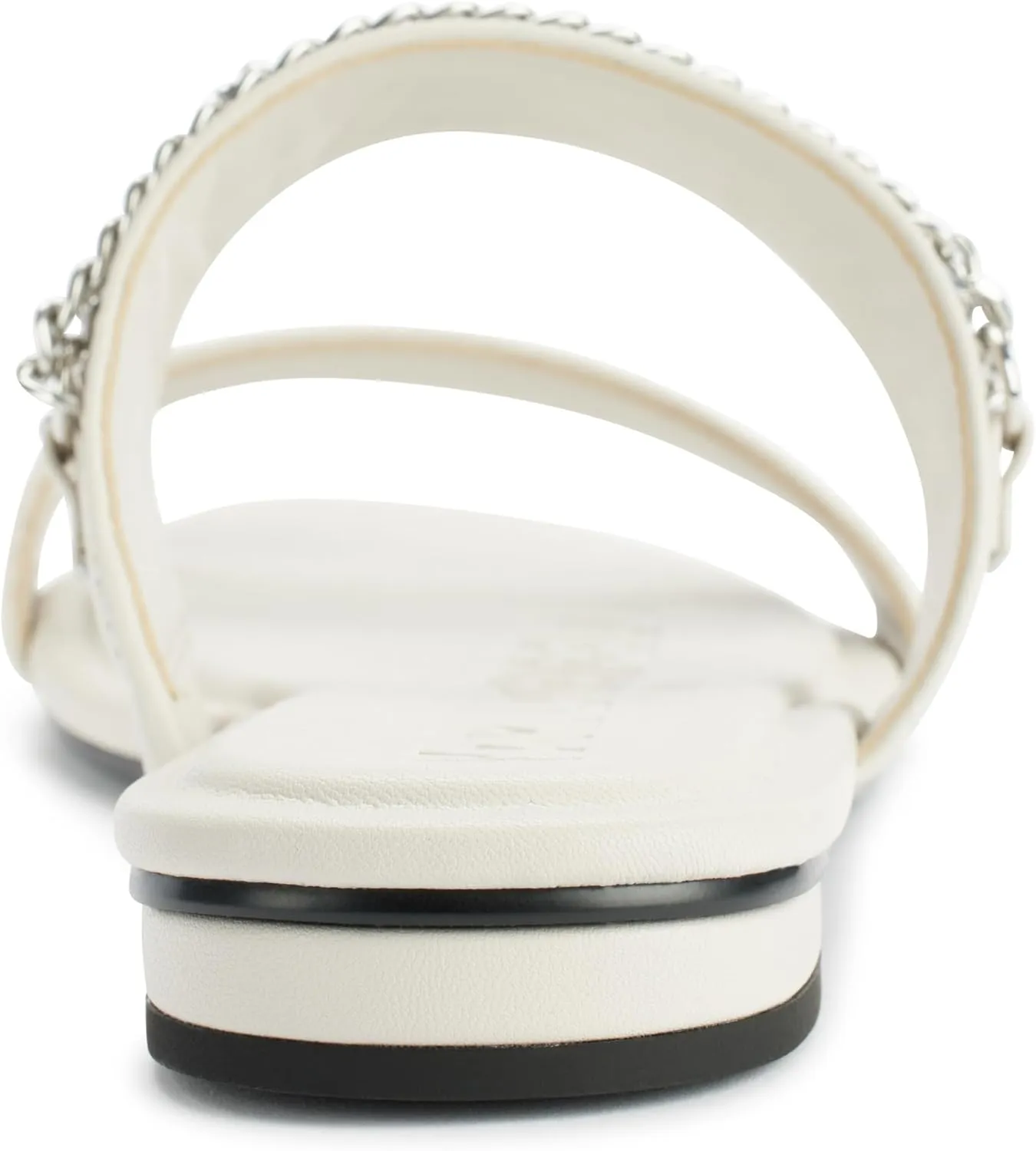 Karl Lagerfeld Paris Women's Cushioned Insole Everyday Canne-Double Band Sandal Heeled