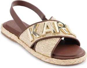 Karl Lagerfeld Paris Women's Cushioned Insole Everyday Charla-Slingback Sandal Flat