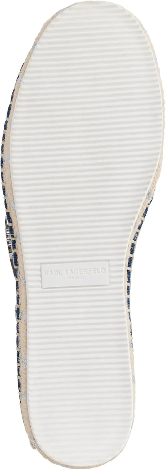 Karl Lagerfeld Paris Women's Cushioned Insole Everyday Michaela-Flat Espadrille Platform