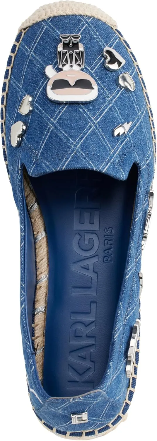 Karl Lagerfeld Paris Women's Cushioned Insole Everyday Michaela-Flat Espadrille Platform