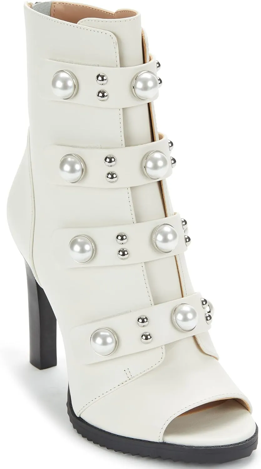 KARL LAGERFELD Women's Brayden Peep Toe Bootie