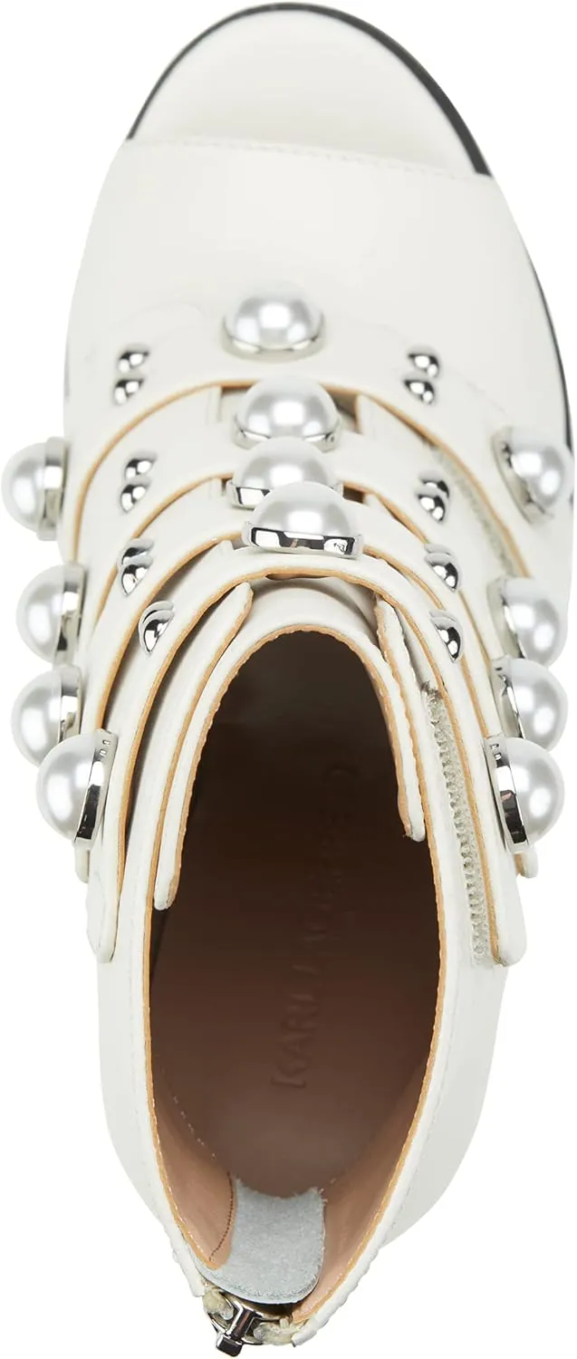 KARL LAGERFELD Women's Brayden Peep Toe Bootie