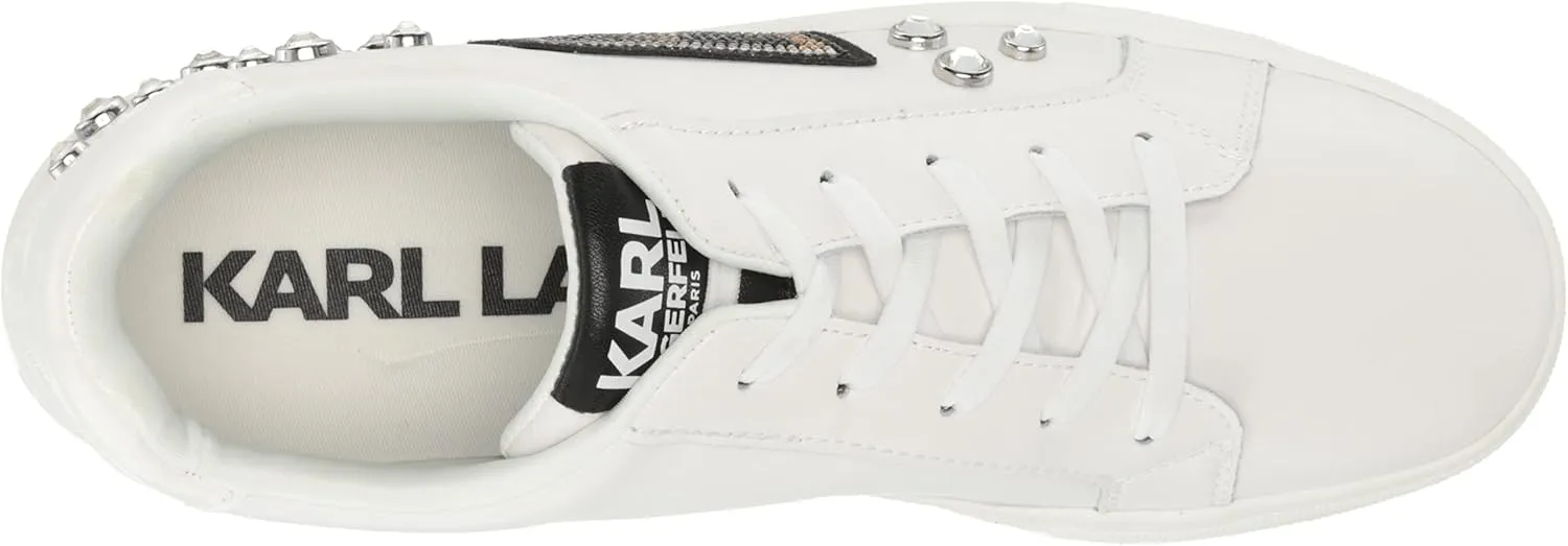 KARL LAGERFELD Women's Chivon Lace Up Sneaker