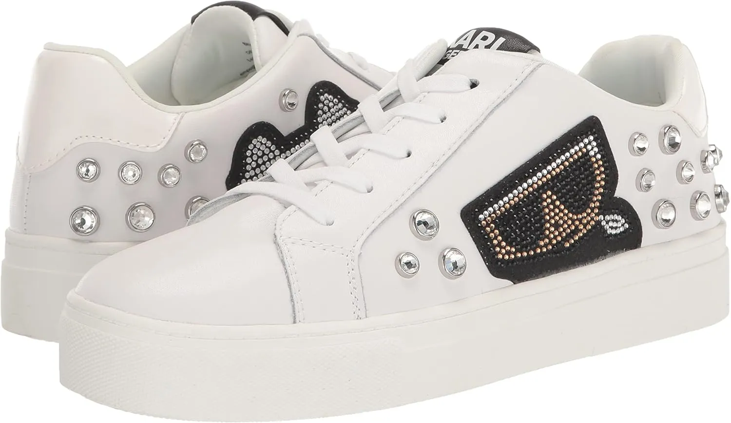 KARL LAGERFELD Women's Chivon Lace Up Sneaker