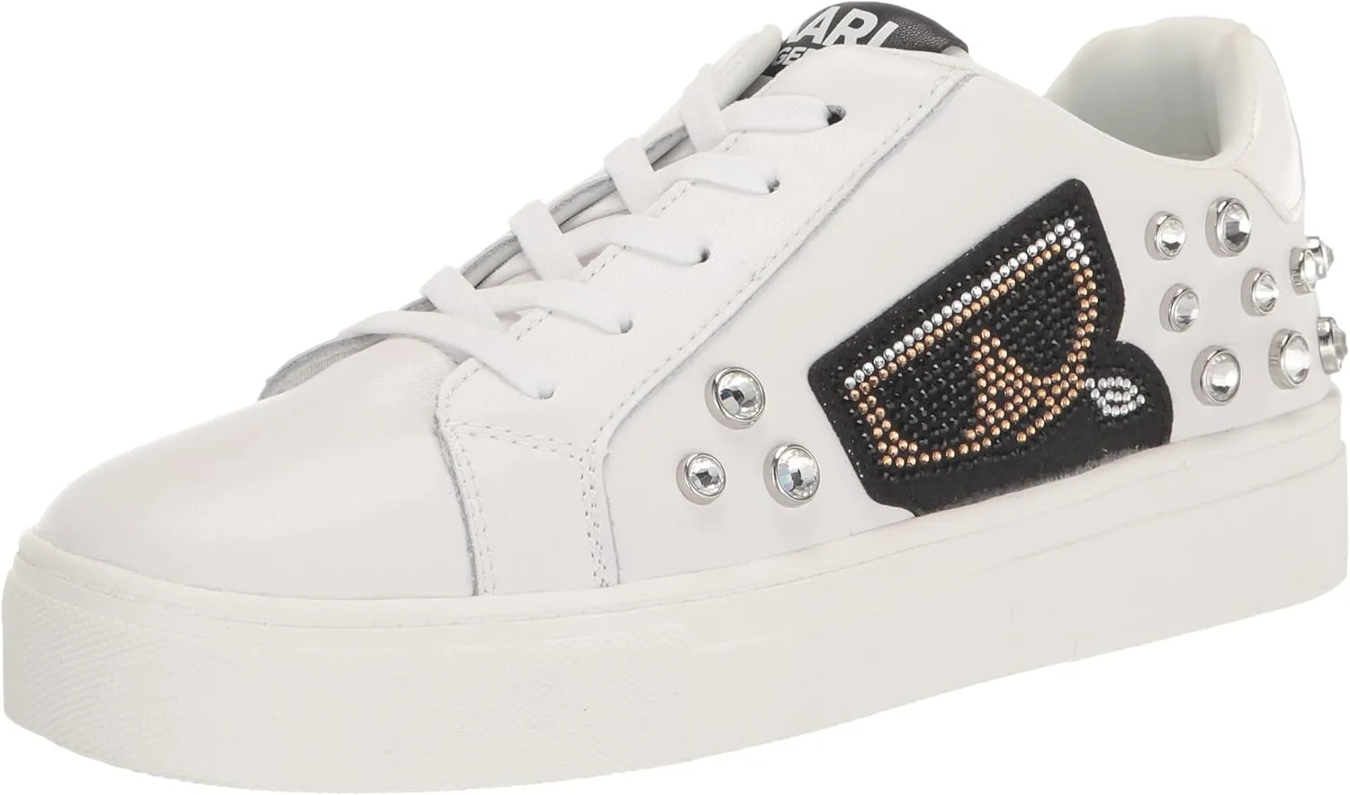 KARL LAGERFELD Women's Chivon Lace Up Sneaker