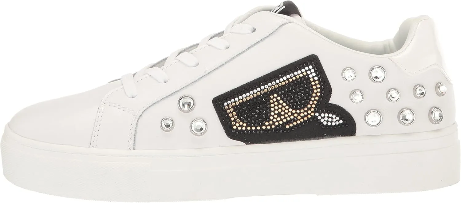 KARL LAGERFELD Women's Chivon Lace Up Sneaker
