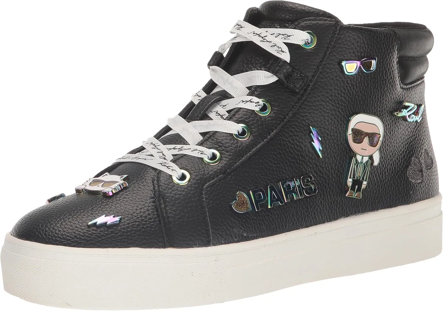 KARL LAGERFELD Women's High Top Catty Pin Sneaker