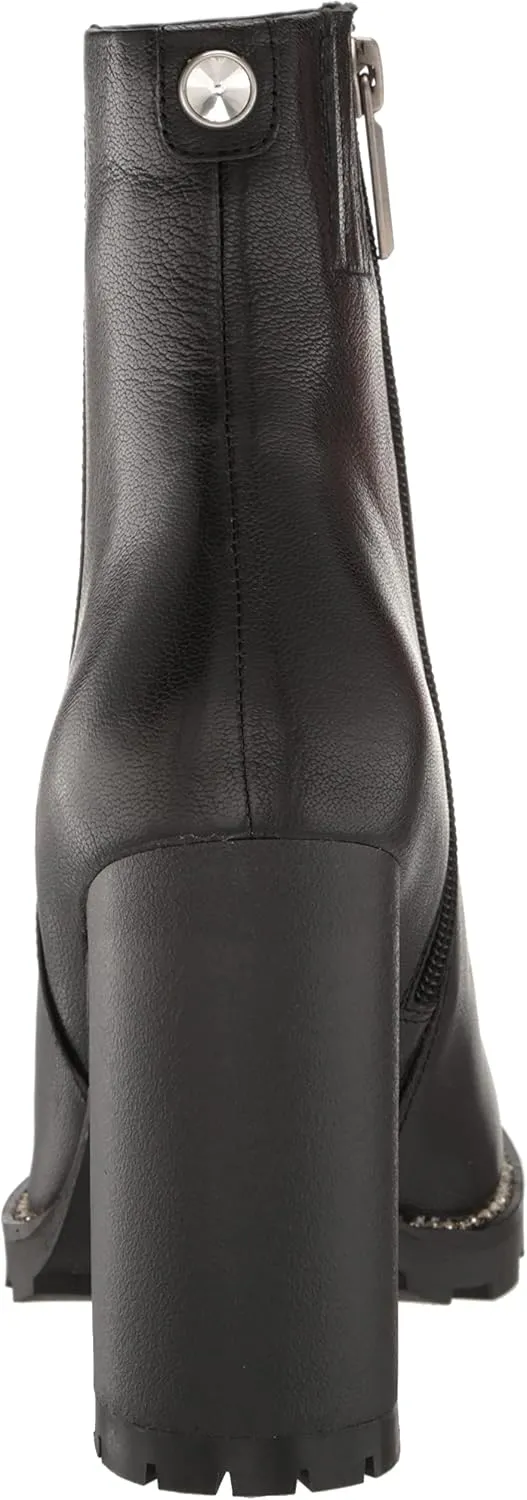 KARL LAGERFELD Women's Peppy Lug-sole Zip-up Fashion Boot