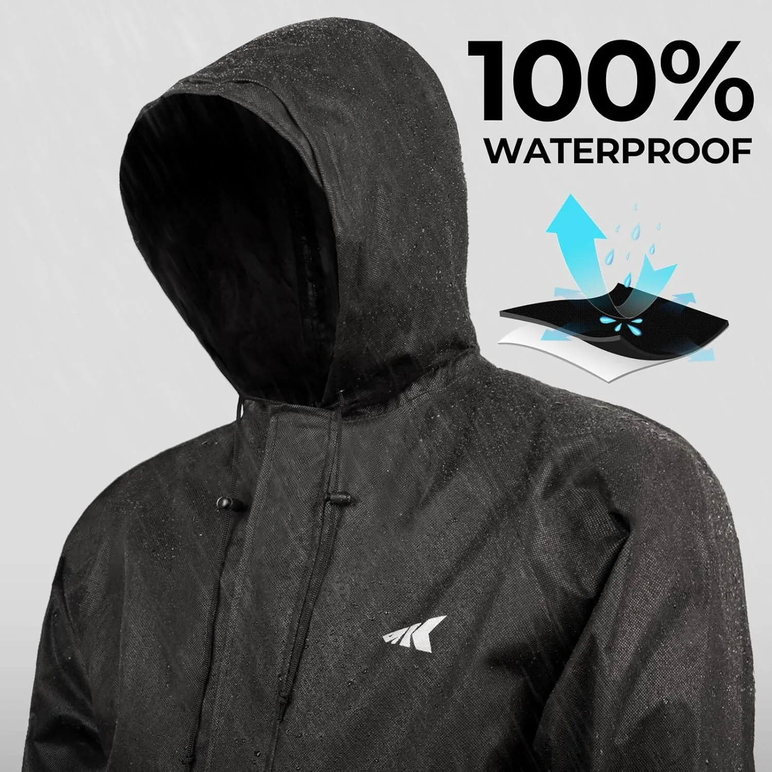 KastKing AquaLite Waterproof Rain Suit for Men and Women, Loose Fit, Lightweight, Durable Rain Gear