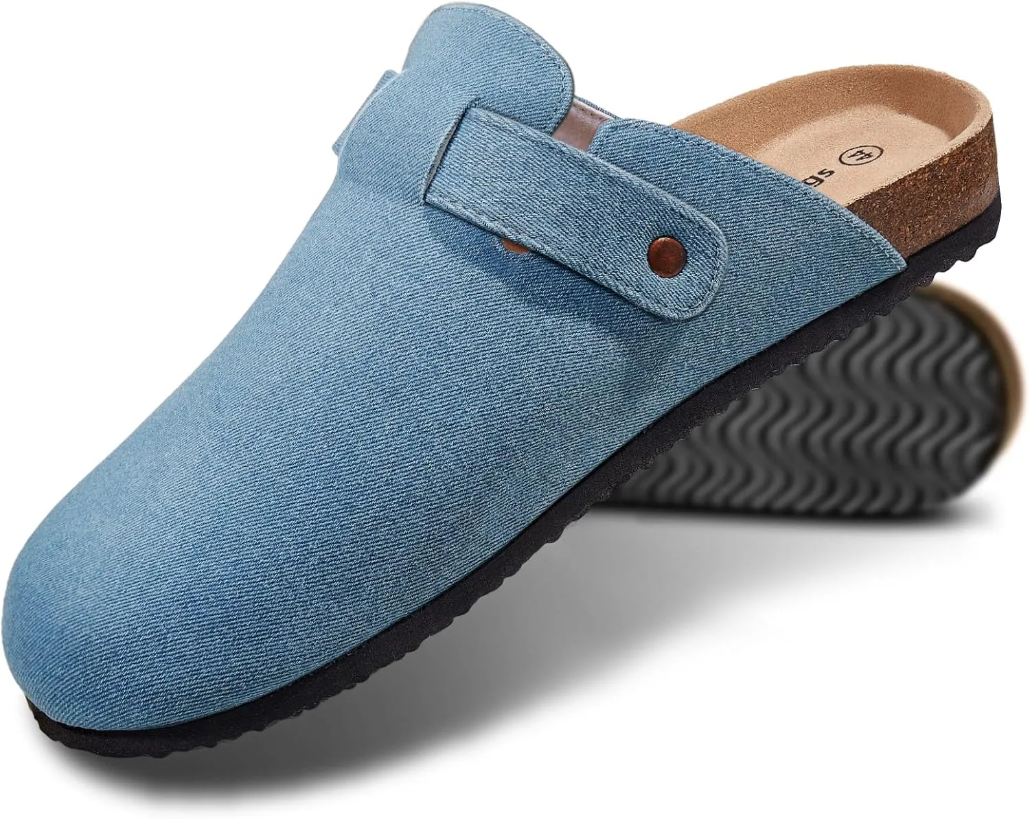 KEMISANT Men Clogs-Comfortable Suede Mules Slippers Sandals Nurse Potato Shoes Unisex-Cushioned Cork-Footbed