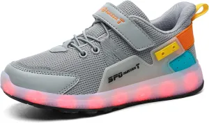 Kids LED Light Up Shoes Shiny Low-Top Sneakers for Boys and Girls Child Unisex