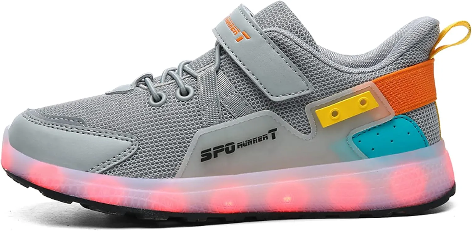 Kids LED Light Up Shoes Shiny Low-Top Sneakers for Boys and Girls Child Unisex