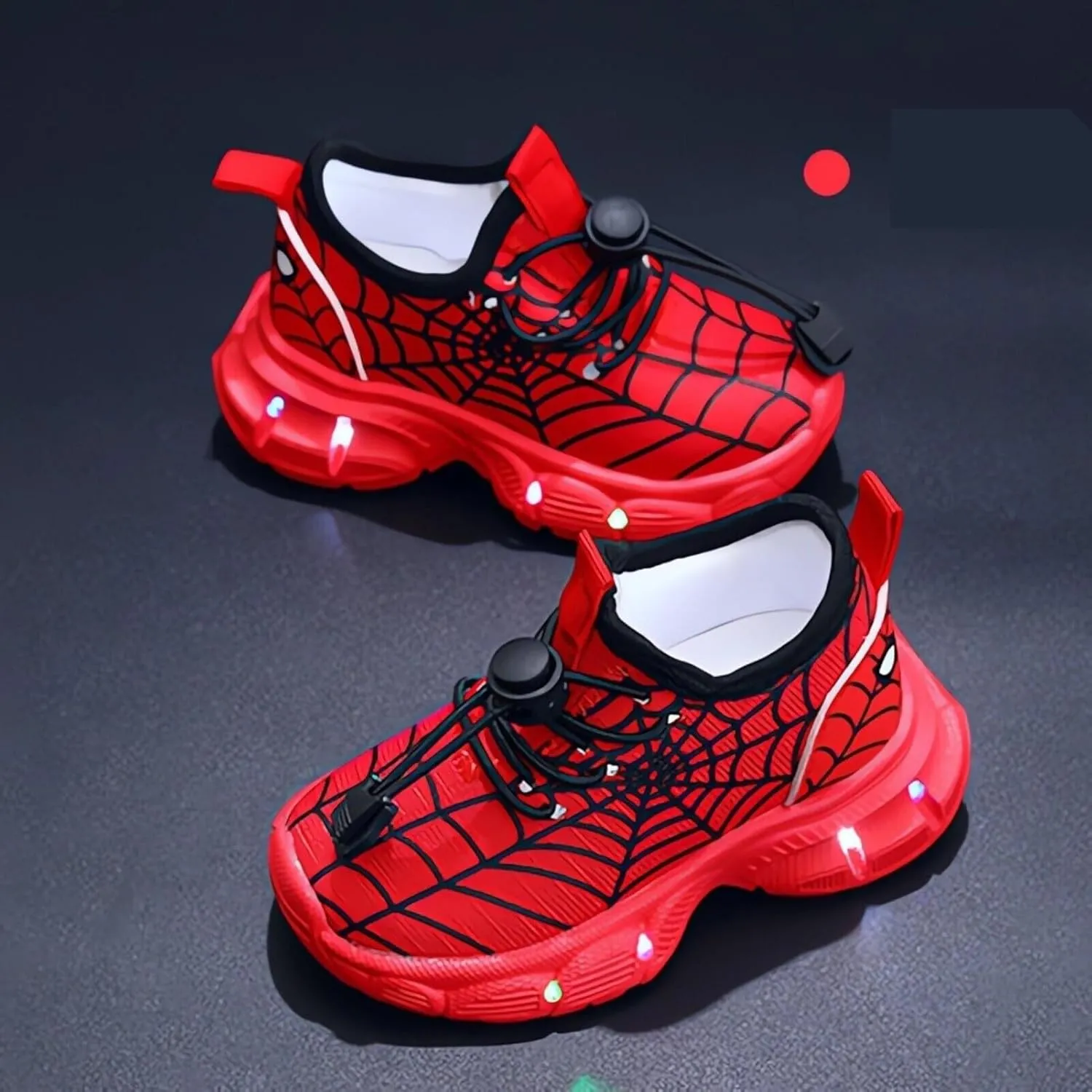 Kids Light Up Shoes Toddler Boys Girls LED Luminous Running Trainers Cartoon Mesh Breathable Sports and Walking Sneaker