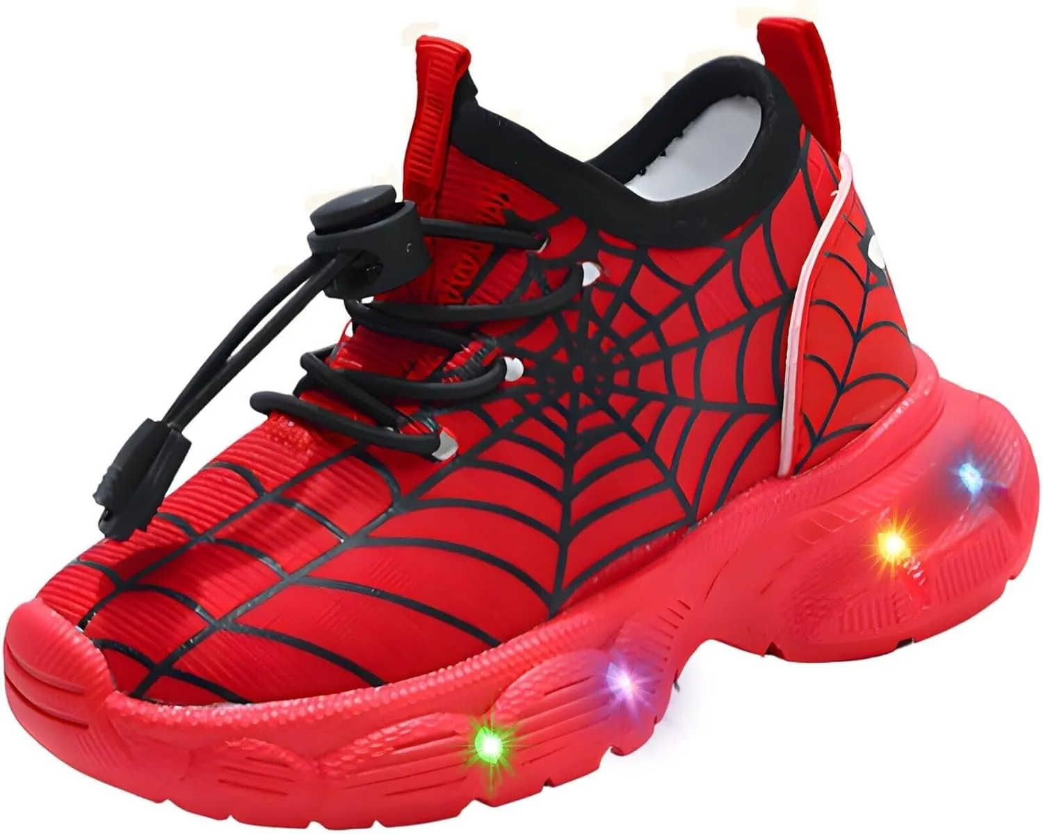 Kids Light Up Shoes Toddler Boys Girls LED Luminous Running Trainers Cartoon Mesh Breathable Sports and Walking Sneaker