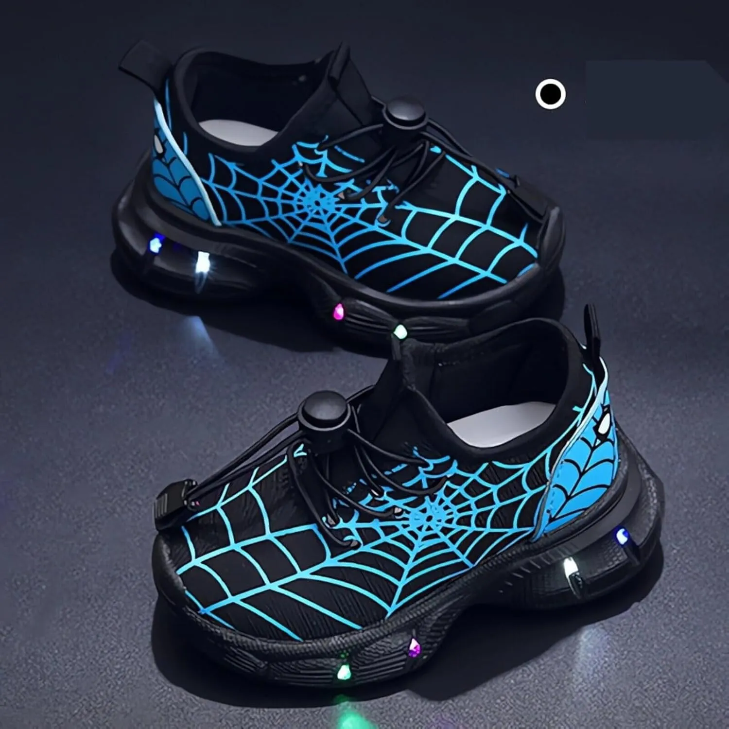 Kids Light Up Shoes Toddler Boys Girls LED Luminous Running Trainers Cartoon Mesh Breathable Sports and Walking Sneaker