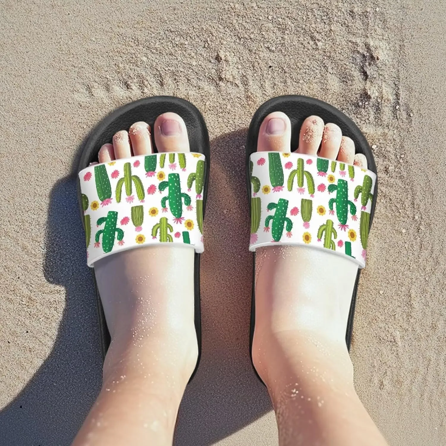 Kids Lightweight Soft EVA Non-Slip Slides Open Toe Comfy Sandals for Boys Girls Bathroom Shower Summer Pool Beach Slippers for Little & Big Kids Size 11-3
