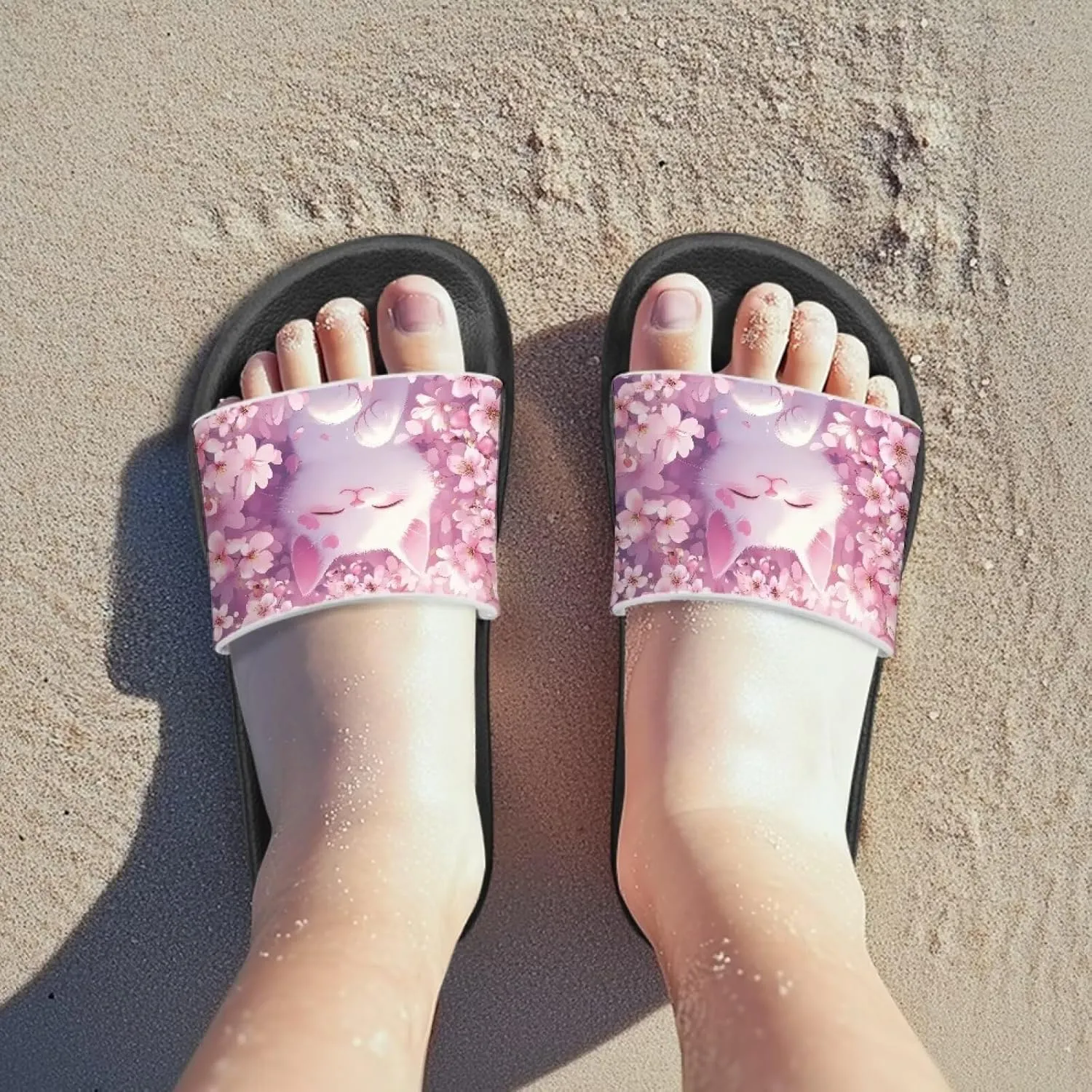 Kids Lightweight Soft EVA Non-Slip Slides Open Toe Comfy Sandals for Boys Girls Children Bathroom Shower Summer Pool Beach Slippers