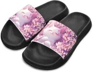 Kids Lightweight Soft EVA Non-Slip Slides Open Toe Comfy Sandals for Boys Girls Children Bathroom Shower Summer Pool Beach Slippers