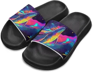 Kids Lightweight Soft EVA Non-Slip Slides Open Toe Comfy Sandals for Boys Girls Children Bathroom Shower Summer Pool Beach Slippers