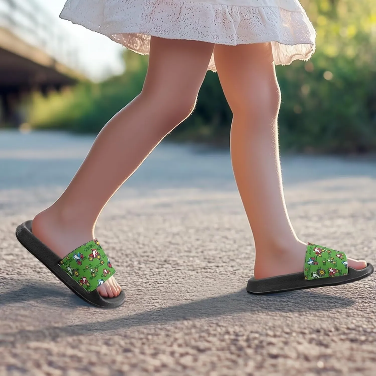 Kids Lightweight Soft EVA Non-Slip Slides Open Toe Comfy Sandals for Boys Girls Children Bathroom Shower Summer Pool Beach Slippers
