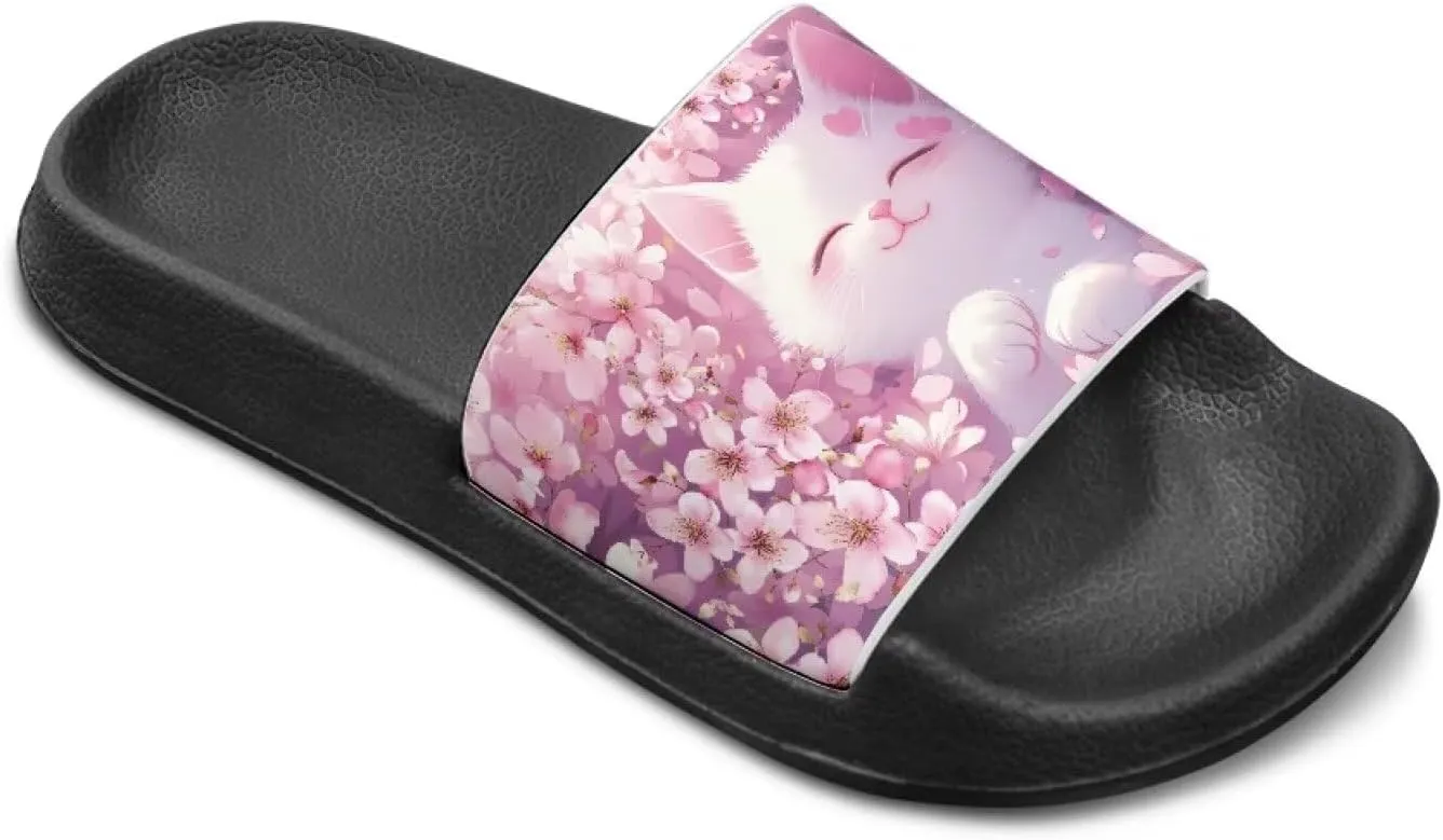Kids Lightweight Soft EVA Non-Slip Slides Open Toe Comfy Sandals for Boys Girls Children Bathroom Shower Summer Pool Beach Slippers