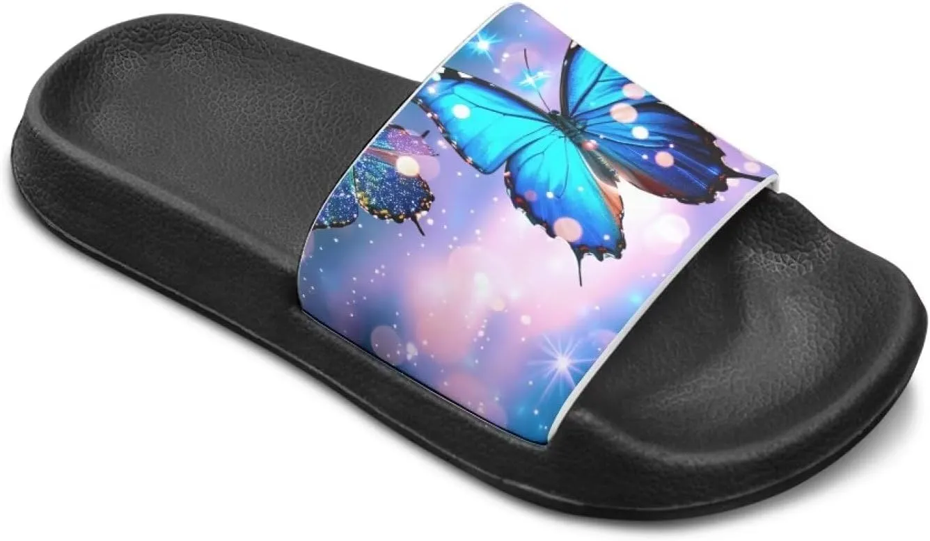 Kids Lightweight Soft EVA Non-Slip Slides Open Toe Comfy Sandals for Boys Girls Children Bathroom Shower Summer Pool Beach Slippers